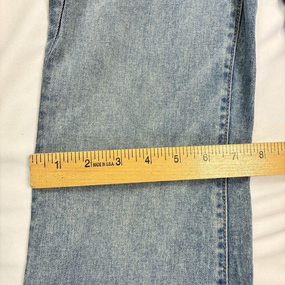 American Eagle Blue Jeans Super High Rise Flare Stretch Sz 2 Short Hippie Grunge - Picture 11 of 12